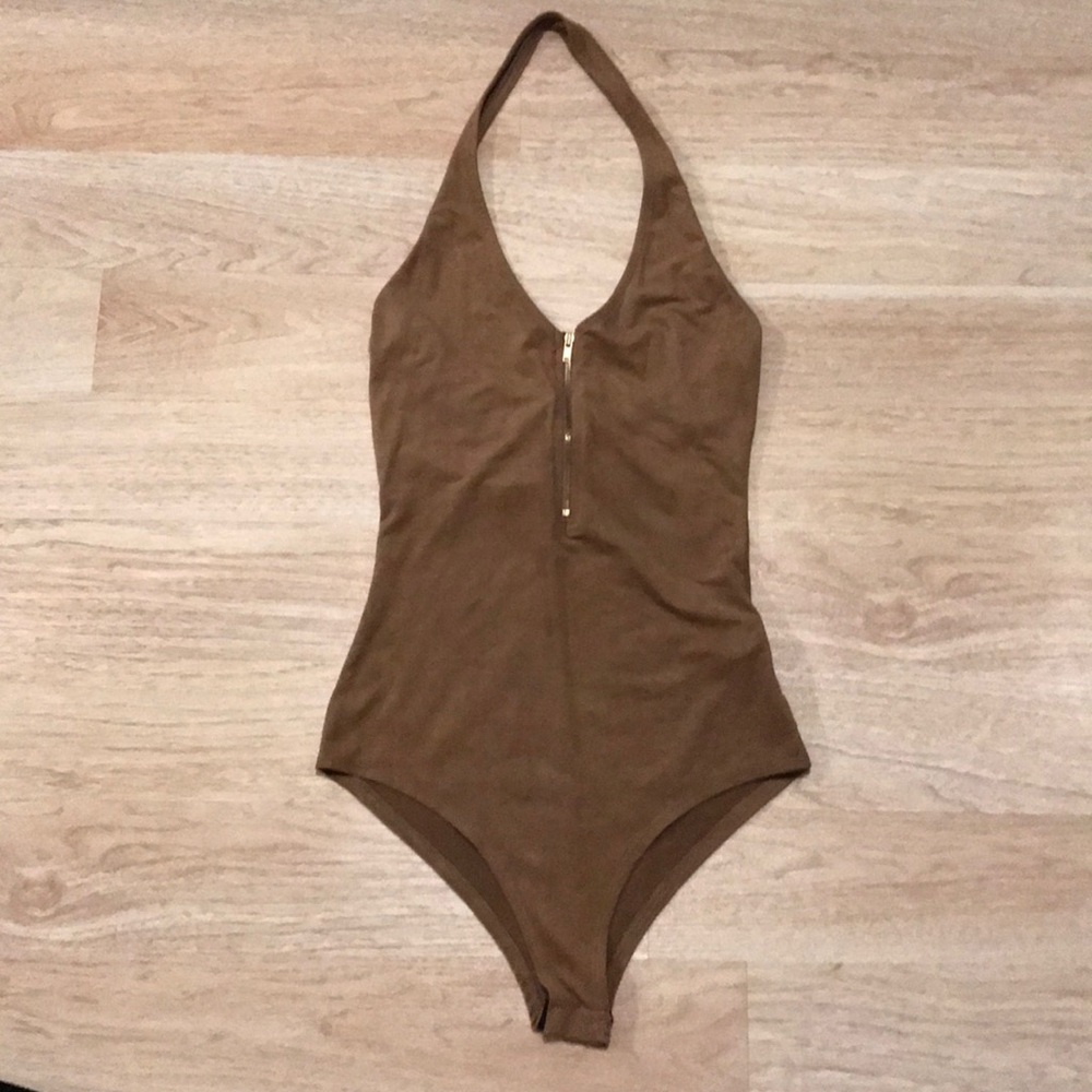 Halter zipper bodysuit size small